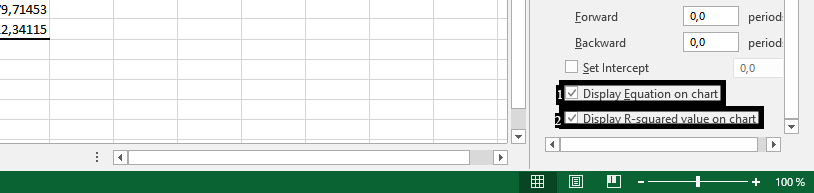 Display Equation on Chart